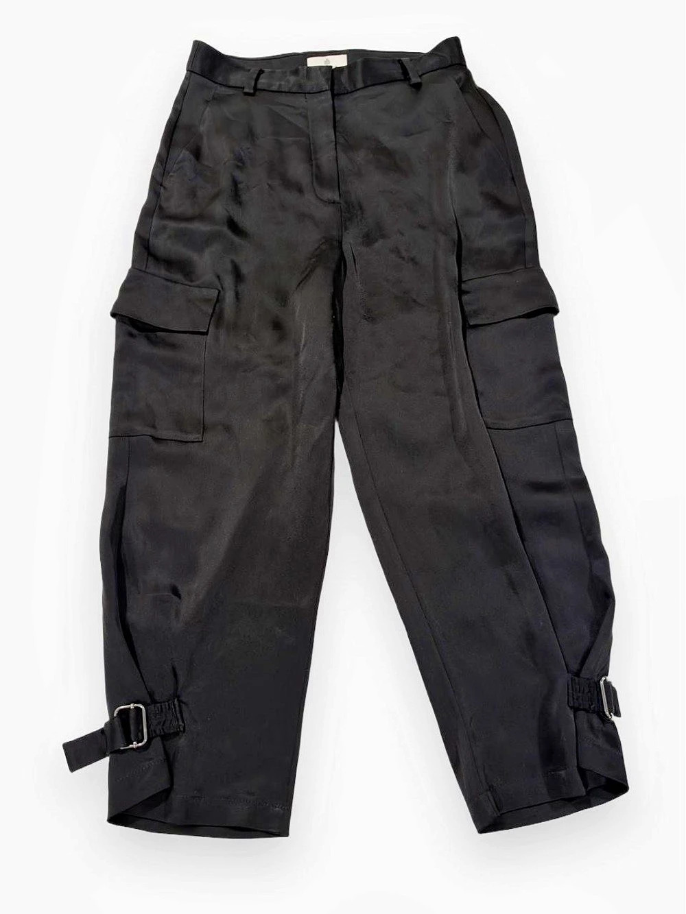 Babaton Refined Satin Cargo Pant Black Size 6